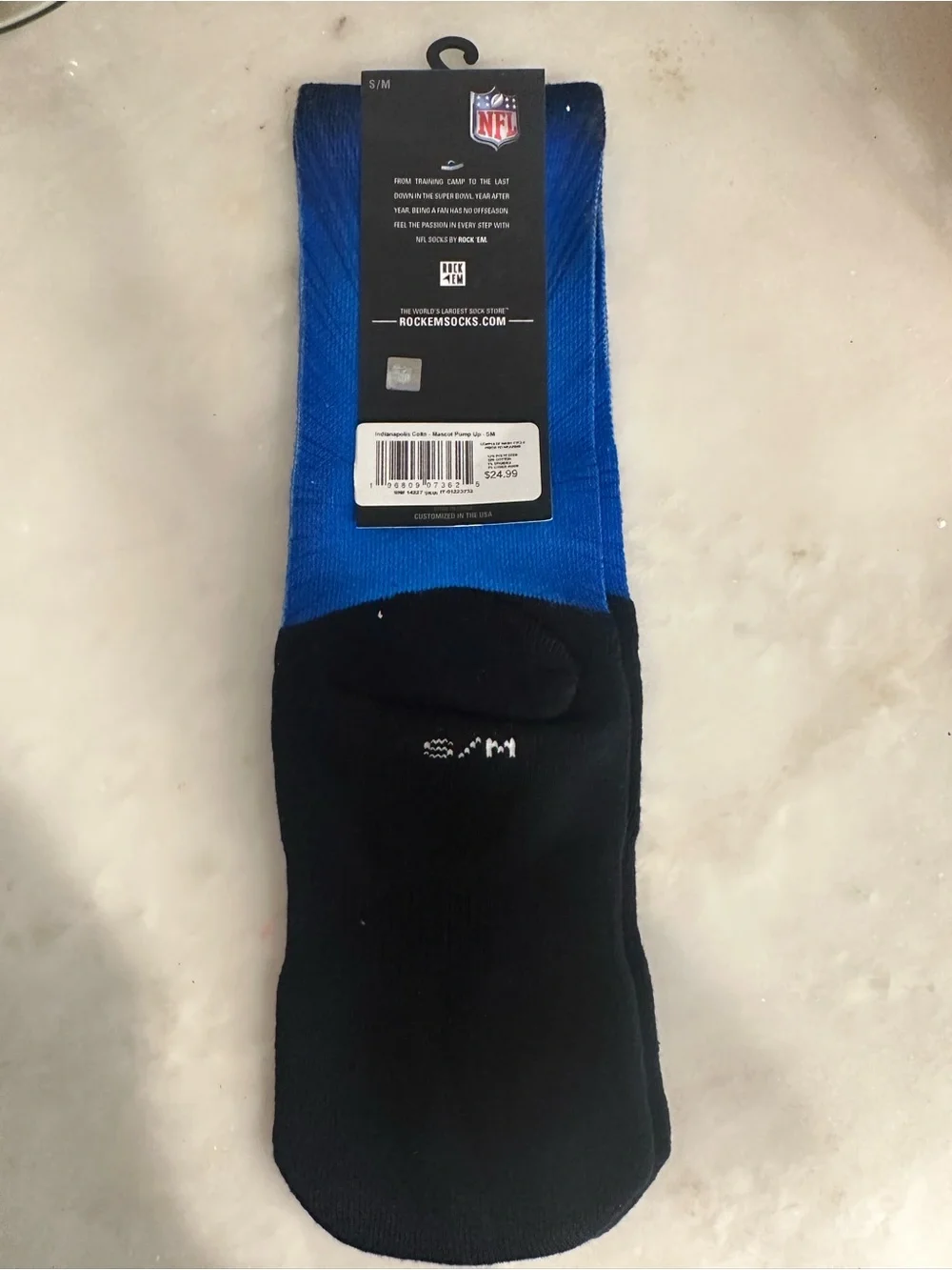 Indianapolis Colts Mascot Athletic Crew Socks in Blue